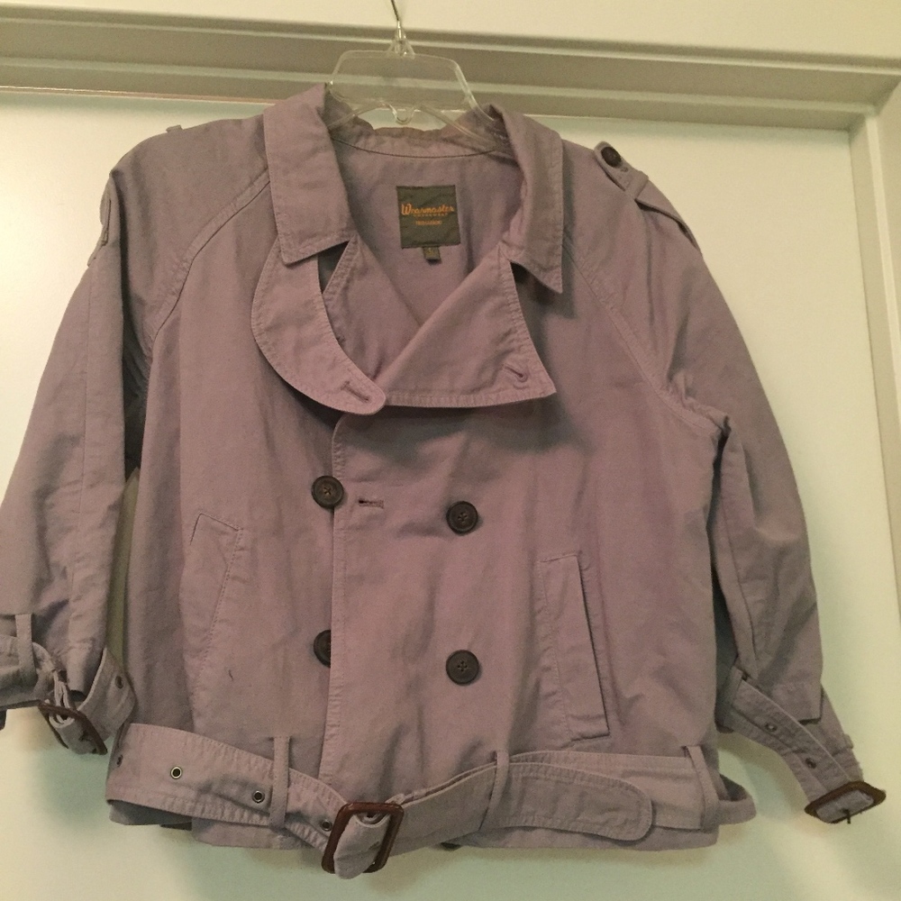 **Moving Sale - Mauve Cropped Trench Jacket